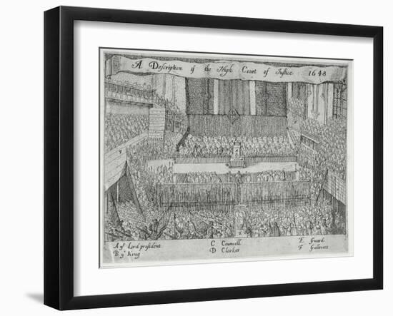 A Description of the High Court of Justice (The Trial of Charles I), 17th Century-null-Framed Giclee Print