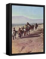 A Desert Camel Caravan - Peking to Russian Turkestan-Ella K. Maillart-Framed Stretched Canvas