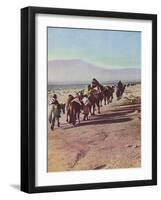 A Desert Camel Caravan - Peking to Russian Turkestan-Ella K. Maillart-Framed Art Print