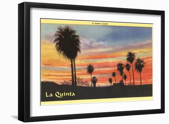 A Desert Sunset, La Quinta, California-null-Framed Art Print