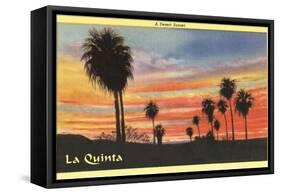A Desert Sunset, La Quinta, California-null-Framed Stretched Canvas
