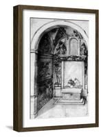 A Design for a Chapel Decorated with Frescoes and an Altar with a Lamentation-Jacopo Zucchi-Framed Giclee Print