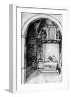 A Design for a Chapel Decorated with Frescoes and an Altar with a Lamentation-Jacopo Zucchi-Framed Giclee Print