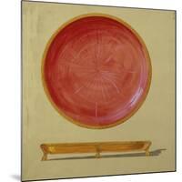 A Design for a Gold-Mounted Circular Guilloche Enamel Dish-null-Mounted Giclee Print