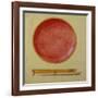 A Design for a Gold-Mounted Circular Guilloche Enamel Dish-null-Framed Giclee Print