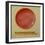 A Design for a Gold-Mounted Circular Guilloche Enamel Dish-null-Framed Giclee Print