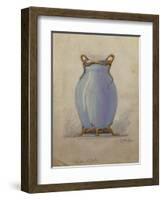 A Design for an Oviform Blue Vase-null-Framed Giclee Print