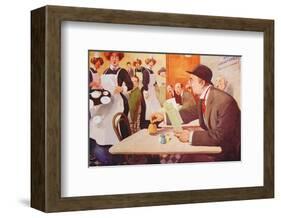 A Desperate Affray-Alfred Leete-Framed Premium Giclee Print