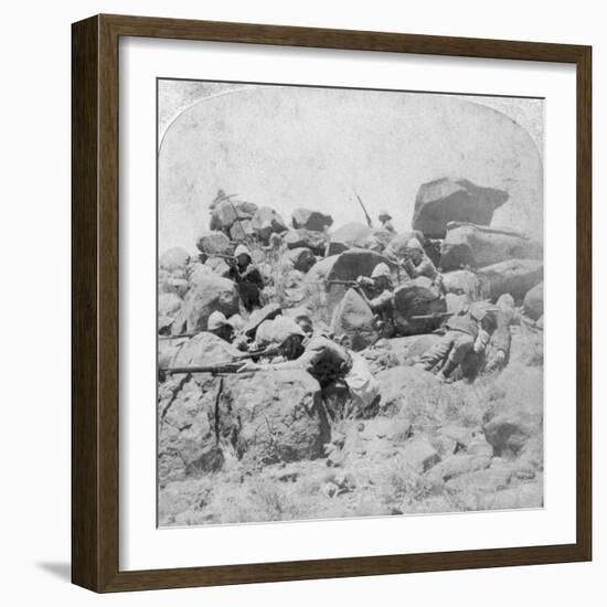 A Desperate Stand at the Modder River, South Africa, 2nd Boer War, 18 December 1899-Underwood & Underwood-Framed Giclee Print