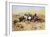 A Desperate Stand-Charles Marion Russell-Framed Art Print