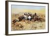 A Desperate Stand-Charles Marion Russell-Framed Art Print