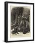 A Desperate Struggle in a Pine-Forest of Maine, North America-John Charlton-Framed Giclee Print