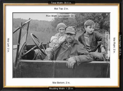 A Destitute Family with Their Old Car in Ozark Mountains During the Great  Depression. Oct, 1935' Photo | AllPosters.com