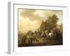 A Detachment of Cavalry with a Coach and other Soldiery outside a Harbourside Inn, 1777-Dirk Langendijk-Framed Giclee Print