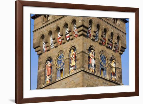 A Detailed View of the Clock Tower at Cardiff Castle-Graham Lawrence-Framed Photographic Print