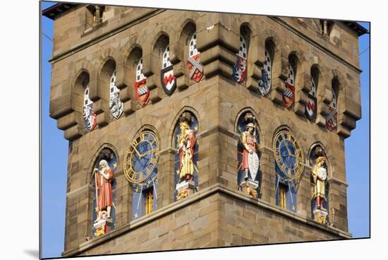 A Detailed View of the Clock Tower at Cardiff Castle-Graham Lawrence-Mounted Photographic Print