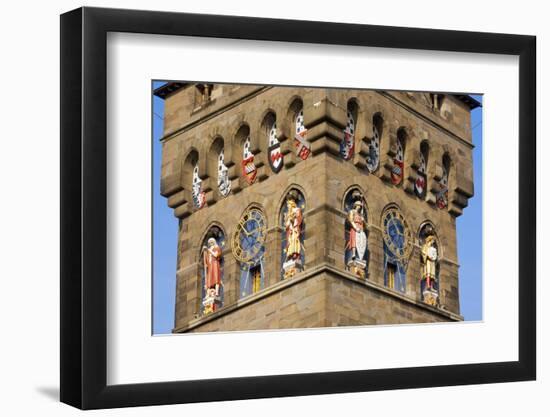 A Detailed View of the Clock Tower at Cardiff Castle-Graham Lawrence-Framed Photographic Print