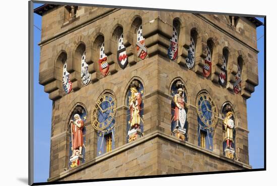 A Detailed View of the Clock Tower at Cardiff Castle-Graham Lawrence-Mounted Photographic Print