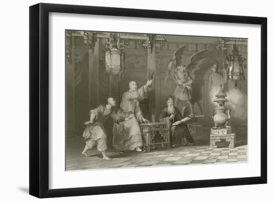 A Devotee Consulting the Sticks of Fate-Thomas Allom-Framed Giclee Print
