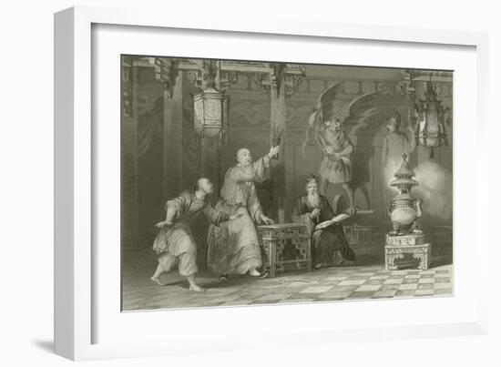 A Devotee Consulting the Sticks of Fate-Thomas Allom-Framed Giclee Print