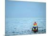 A Devotee Immerses the Idol of Elephant-Headed Hindu God Ganesh-null-Mounted Photographic Print