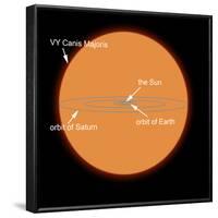 A Diagram Comparing the Sun to VY Canis Majoris-Stocktrek Images-Framed Photographic Print