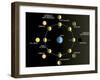 A Diagram Showing the Phases of the Earth's Moon-Stocktrek Images-Framed Premium Photographic Print