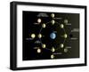 A Diagram Showing the Phases of the Earth's Moon-Stocktrek Images-Framed Premium Photographic Print