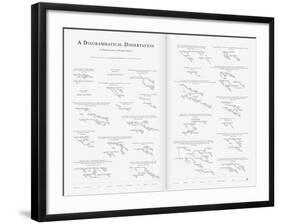 A Diagrammatical Dissertation on Opening Lines of Notable Novels-Pop Chart Lab-Framed Art Print