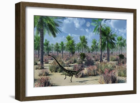 A Dilong Dinosaur, the Smallest Member of the Tyrannosaurid Family-null-Framed Art Print