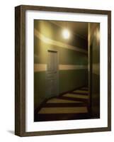 A Dimly Lit Winding Corridor-null-Framed Photographic Print