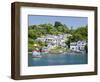 A Dinghy Sails Past the Village of Boddinick Near Fowey, Cornwall, England, United Kingdom, Europe-David Clapp-Framed Photographic Print