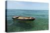 A Dingy Floats by Itself on Open Green Waters Near the Southern Coast of Cuba-James White-Stretched Canvas