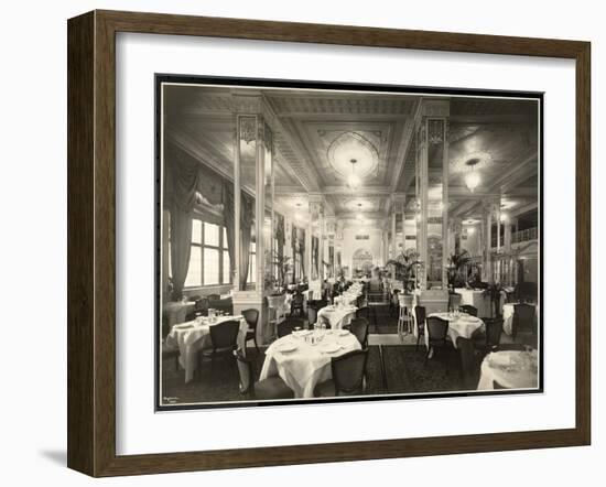 A Dining Room at the Robert Treat Hotel, Newark, New Jersey, 1916-Byron Company-Framed Giclee Print