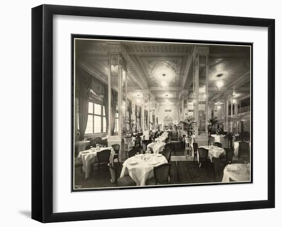 A Dining Room at the Robert Treat Hotel, Newark, New Jersey, 1916-Byron Company-Framed Giclee Print