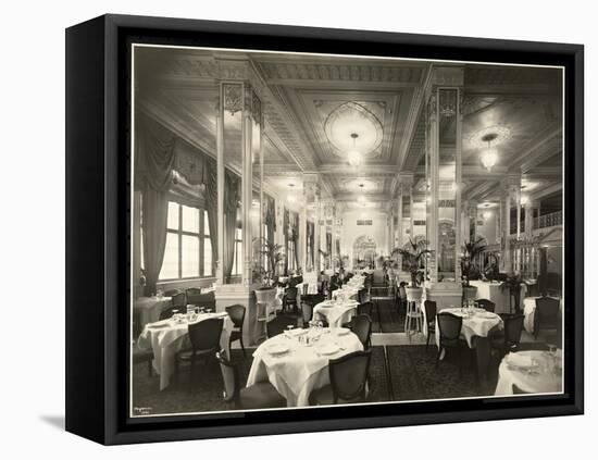 A Dining Room at the Robert Treat Hotel, Newark, New Jersey, 1916-Byron Company-Framed Stretched Canvas