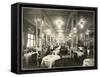 A Dining Room at the Robert Treat Hotel, Newark, New Jersey, 1916-Byron Company-Framed Stretched Canvas