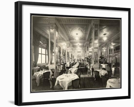 A Dining Room at the Robert Treat Hotel, Newark, New Jersey, 1916-Byron Company-Framed Premium Giclee Print