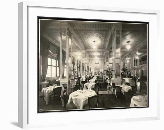 A Dining Room at the Robert Treat Hotel, Newark, New Jersey, 1916-Byron Company-Framed Giclee Print