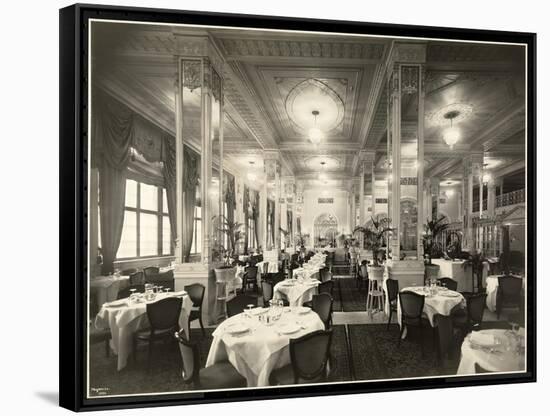 A Dining Room at the Robert Treat Hotel, Newark, New Jersey, 1916-Byron Company-Framed Stretched Canvas