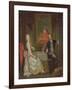 A Dinner Conversation (A Man and Woman Drinking at Supper)-Marcellus the Younger Laroon-Framed Giclee Print