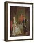 A Dinner Conversation (A Man and Woman Drinking at Supper)-Marcellus the Younger Laroon-Framed Giclee Print