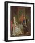 A Dinner Conversation (A Man and Woman Drinking at Supper)-Marcellus the Younger Laroon-Framed Giclee Print