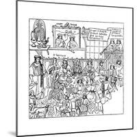 A Dinner Party, Late 15th Century-null-Mounted Giclee Print