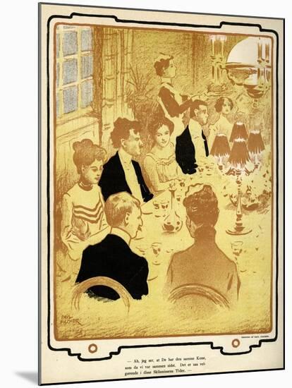 A Dinner Party-Paul Fischer-Mounted Art Print