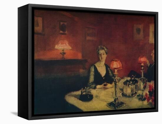 'A Dinner Table at Night', 1884.-John Singer Sargent-Framed Stretched Canvas