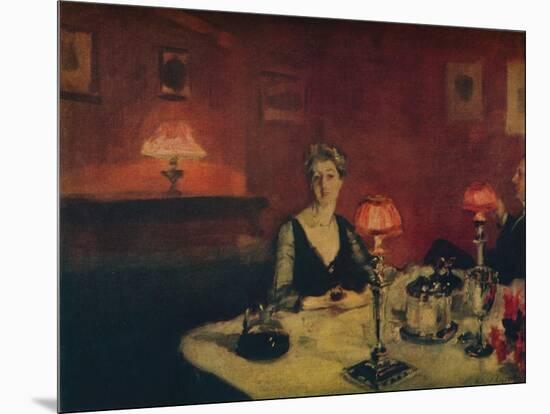 'A Dinner Table at Night', 1884.-John Singer Sargent-Mounted Giclee Print
