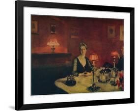 'A Dinner Table at Night', 1884.-John Singer Sargent-Framed Premium Giclee Print