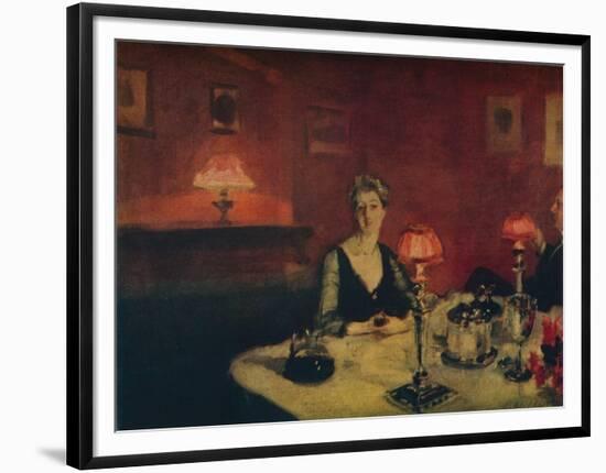 'A Dinner Table at Night', 1884.-John Singer Sargent-Framed Premium Giclee Print