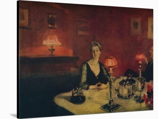 'A Dinner Table at Night', 1884.-John Singer Sargent-Stretched Canvas